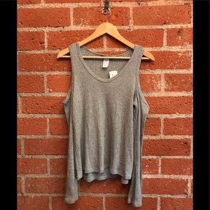 Women's junior thermal cold shoulder top
